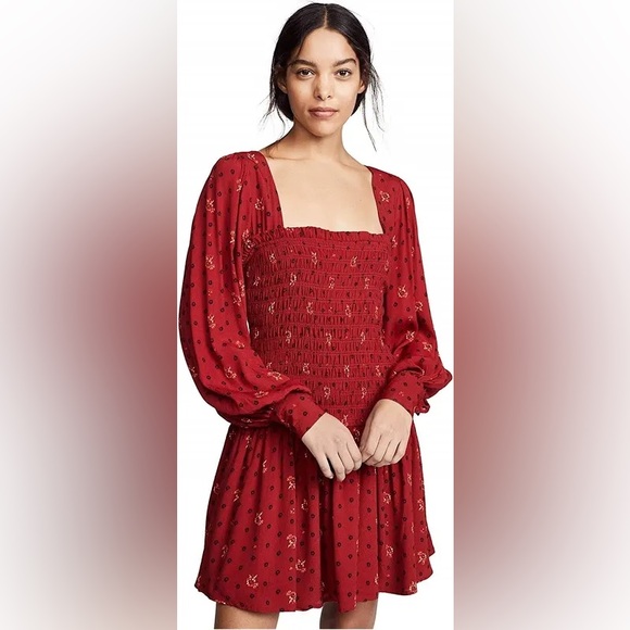 Free People Smocked Dress - Picture 1 of 11